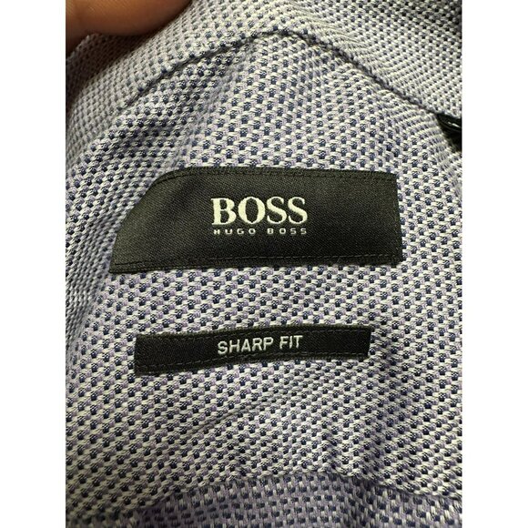Boss Hugo Boss Men's‎ Sharp Fit Long Sleeve Dress Shirt Size 16 1/2 - Picture 2 of 5